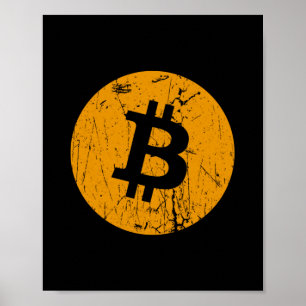 bitcoin digital currency money coin blockchain fin poster