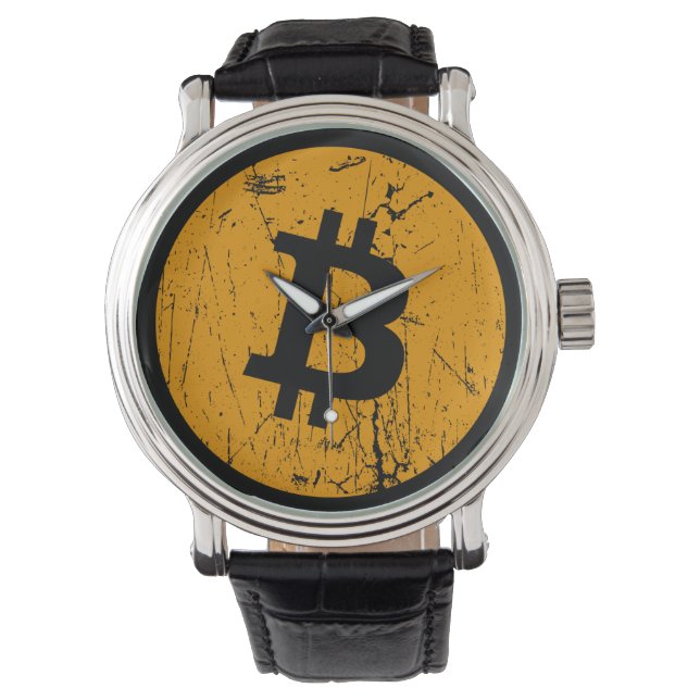 bitcoin digital currency money coin blockchain fin watch (Front)