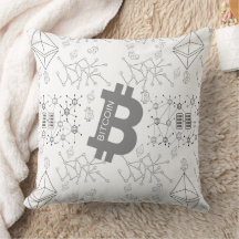 Bitcoin Digital Money Cryptocurrency White Pattern