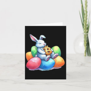 Bitcoin Easter Bunny Small Subtle Eggs Little Rest Card