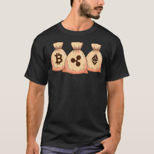 Bitcoin Eth Ripple BTC Crypto Currency Blockchain T-Shirt