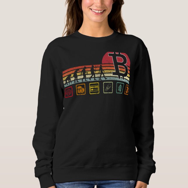 Bitcoin Evolution Btc Cryptocurrency Blockchain Vi Sweatshirt (Front)