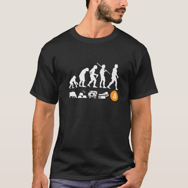 Bitcoin Evolution Of Money | A BTC Crypto T-Shirt (Front)