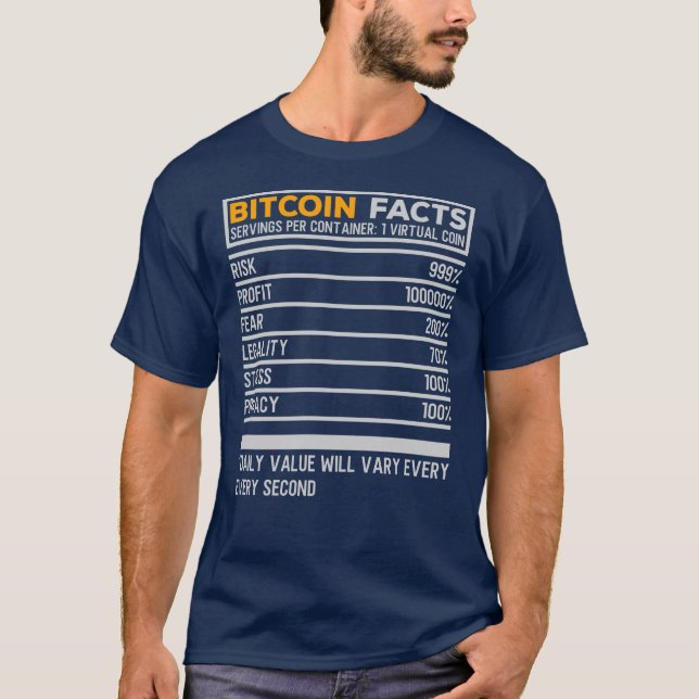 Bitcoin Fact Sheet T-Shirt (Front)