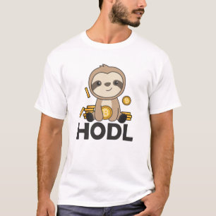 Bitcoin Faultier Coins Hold Digital Currency T-Shirt