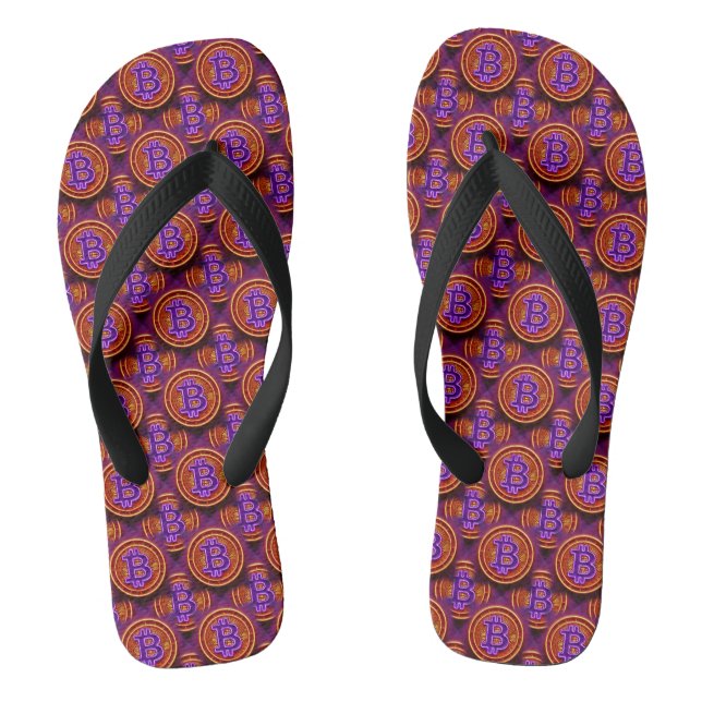 Bitcoin Flip Flops by 1GLENCo (Footbed)