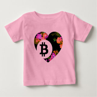 BITCOIN/FLORAL HEART-Onsie with Tutu Baby T-Shirt