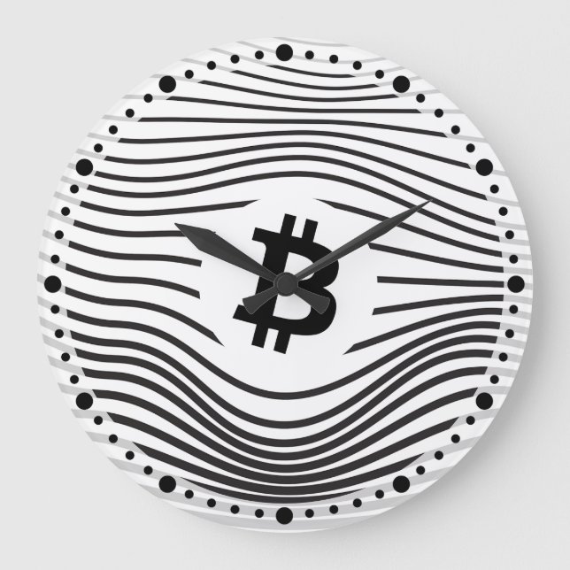Bitcoin Force (White) Case-Mate iPhone Case Large Clock (Front)