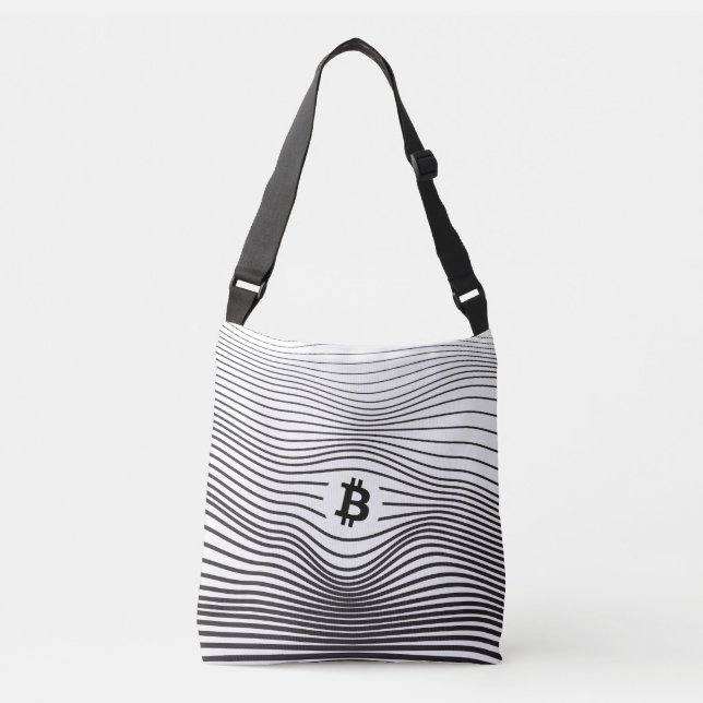 Bitcoin Force (White)  Crossbody Bag (Front)