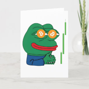 Bitcoin Frog Meme Sell Signal BTC Thank You Card