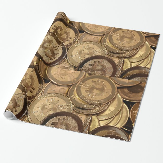 Bitcoin Glossy Wrapping Paper (Unrolled)