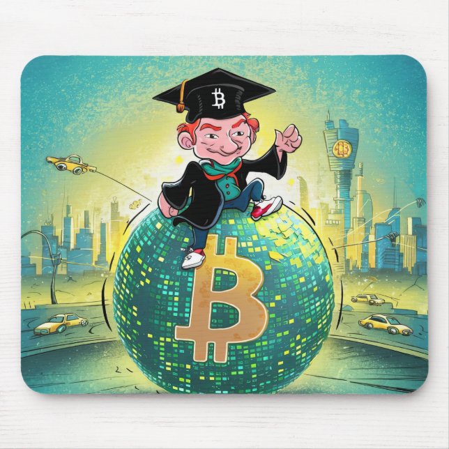 Bitcoin Graduation Mouse Pad (Front)