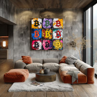 Bitcoin Graffiti Art Collection with Bold Colours