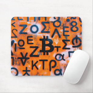 "Bitcoin Graffiti" (Style #5) Street Art Mouse Pad