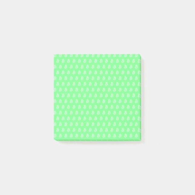 Bitcoin Green Post-it Notes (Front)