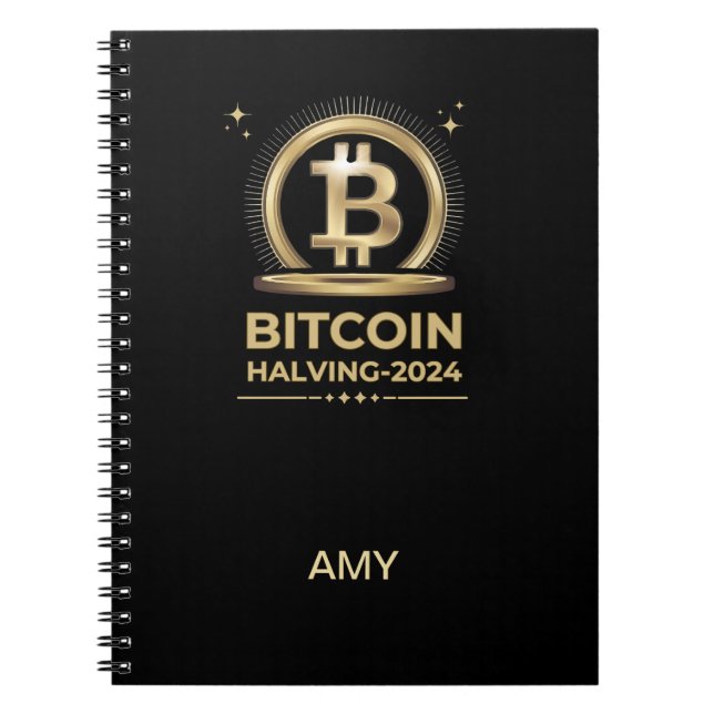 BITCOIN HALVING 2024 Crypto Digital Currency   Notebook (Front)
