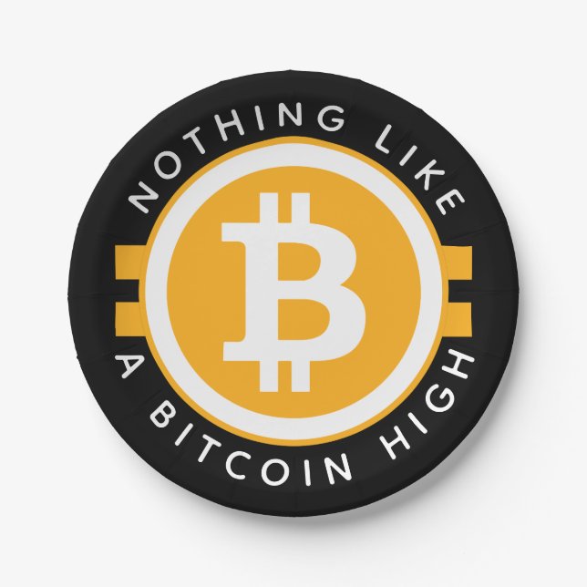 Bitcoin High Paper Plate (Front)