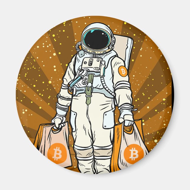 BITCOIN-HODL-Crypto Astronaut Magnet (Front)