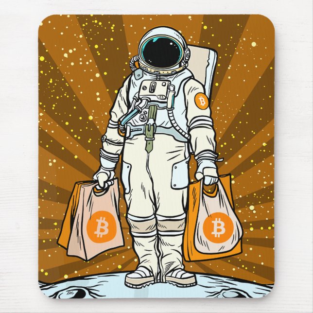 BITCOIN-HODL-Crypto Astronaut Mouse Pad (Front)