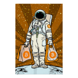 BITCOIN-HODL-Crypto Astronaut Poster