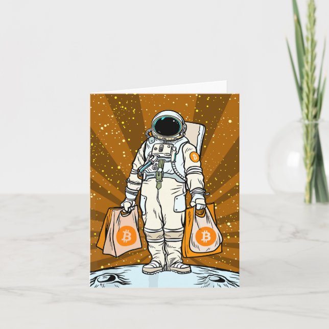 BITCOIN-HODL-Crypto Astronaut Thank You Card (Front)