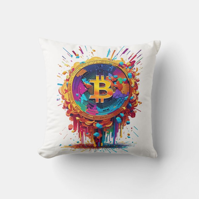 Bitcoin illustration cushion (Front)