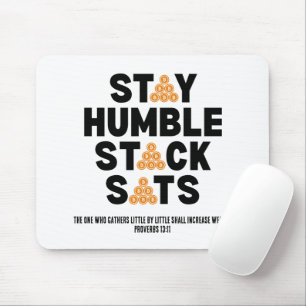 Bitcoin Investor STAY HUMBLE STACK SATS Crypto  Mouse Pad