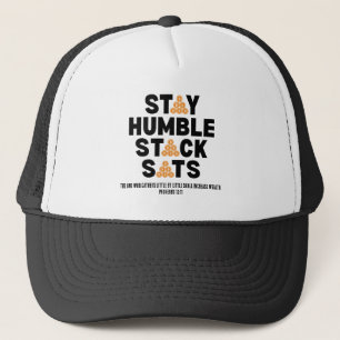 Bitcoin Investor STAY HUMBLE STACK SATS Crypto  Trucker Hat