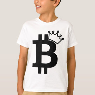 Bitcoin King Black Logo Design T-Shirt