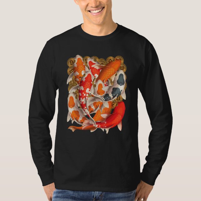 Bitcoin Koi Fish Pond T-Shirt (Front)