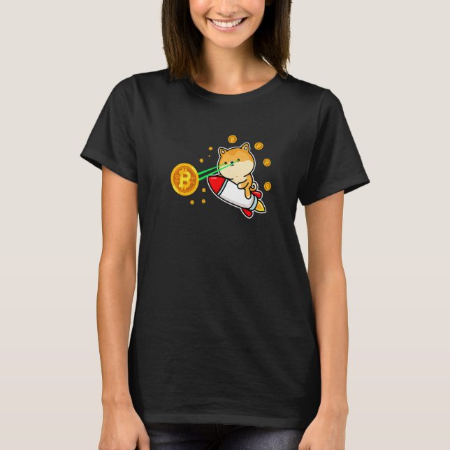 Bitcoin Laser Dog Blockchain Crypto Btc T-Shirt (Front)