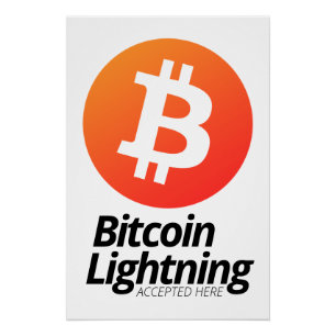 Bitcoin Lightning Accepted Here Poster