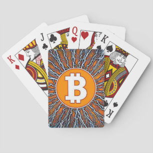 Bitcoin lightning, playing cards