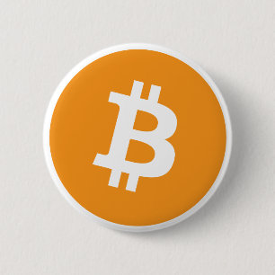 Bitcoin logo 6 cm round badge