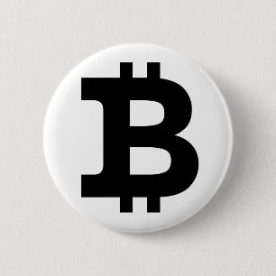 Bitcoin logo 6 cm round badge