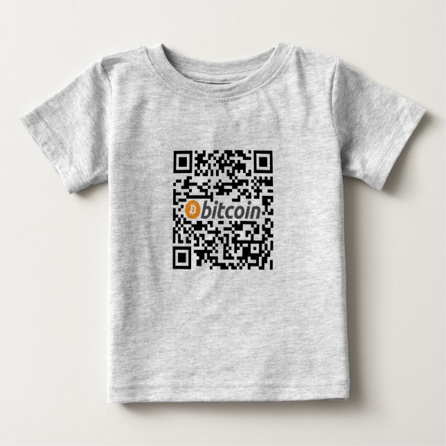 Bitcoin Logo and Address Baby T-Shirt (Front)