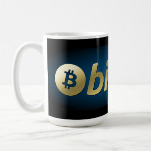 Bitcoin logo coffee mug