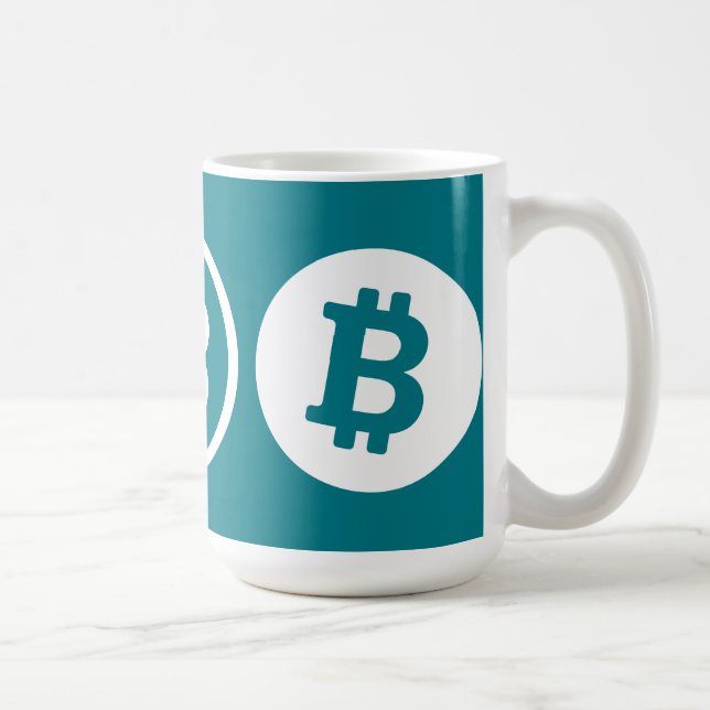Bitcoin logo coffee mug (Right)