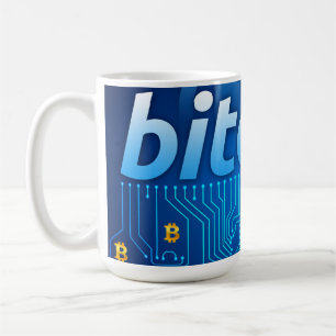 Bitcoin logo coffee mug