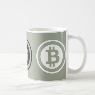 Bitcoin logo coffee mug