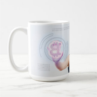 Bitcoin logo coffee mug