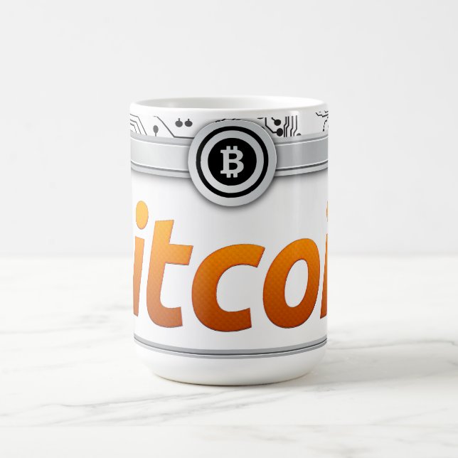 Bitcoin logo coffee mug (Center)