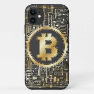 Bitcoin Logo Crypto Circuit Board Cryptocurrency iPhone 11 Case