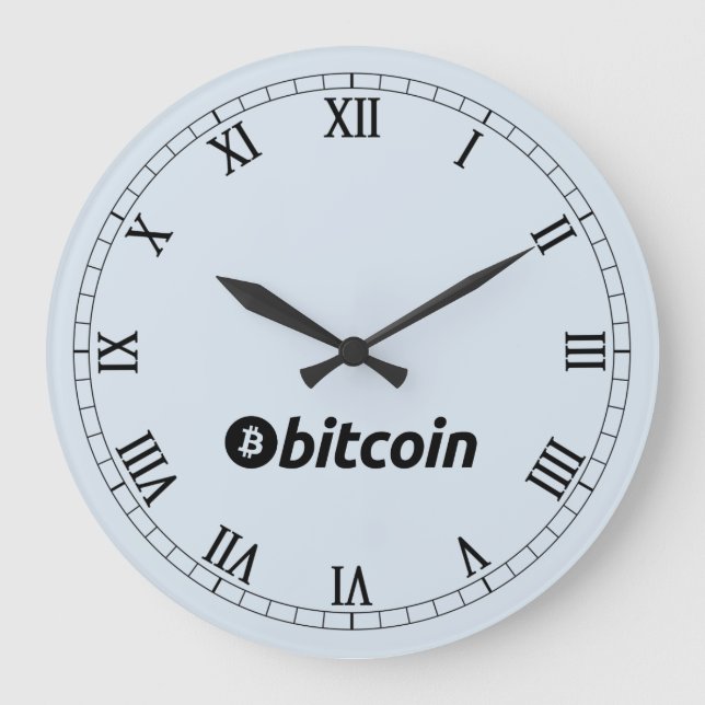 Bitcoin logo graphics business, office wall large clock (Front)