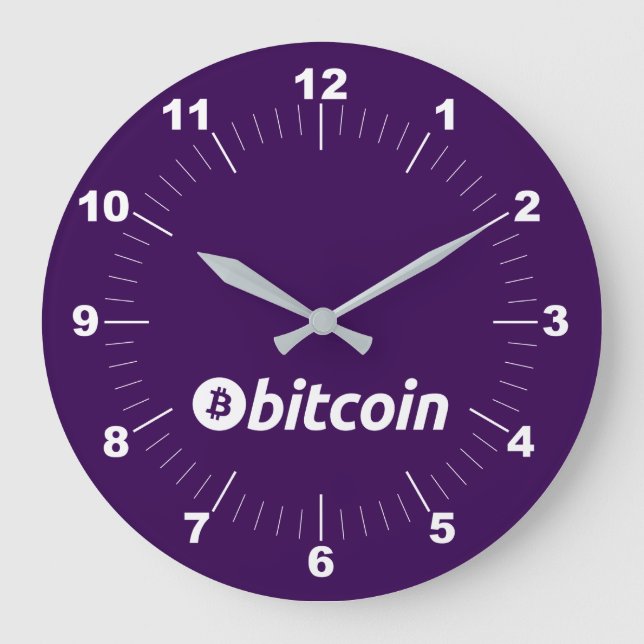 Bitcoin logo graphics business, office wall large clock (Front)