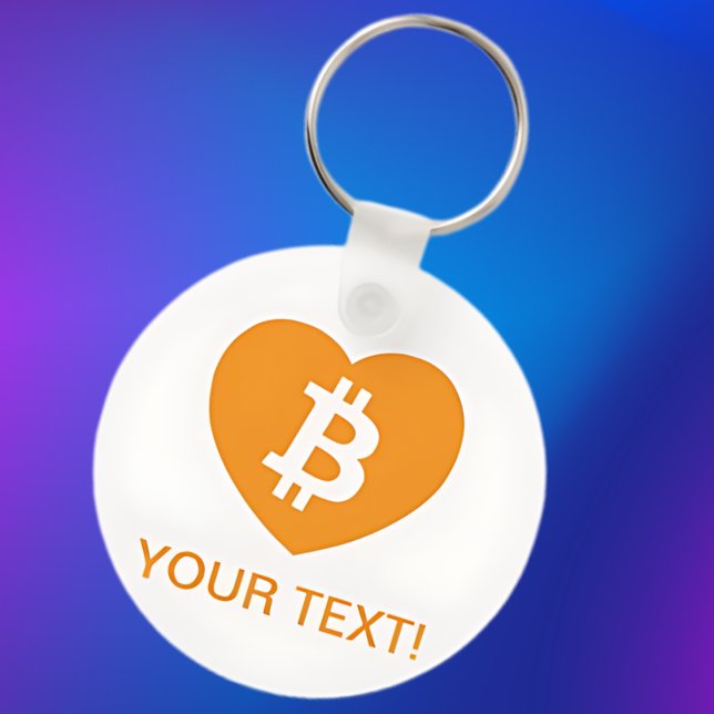 Bitcoin Logo in Heart  Key Ring (Creator Uploaded)