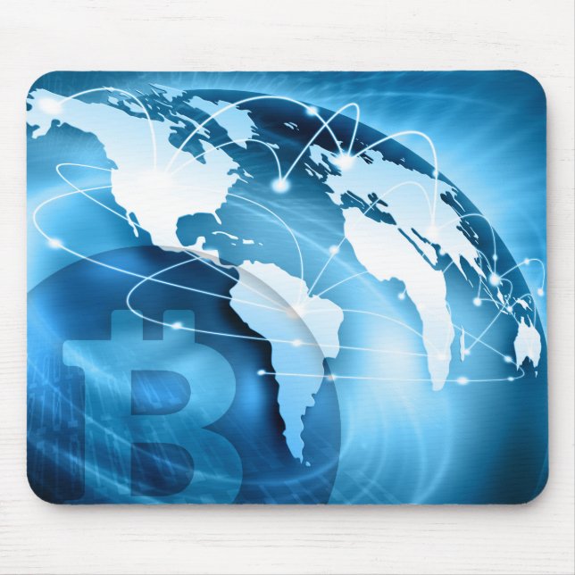 Bitcoin logo mouse pad (Front)