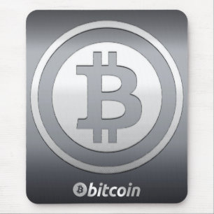 Bitcoin logo mouse pad