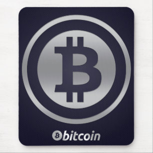 Bitcoin logo mouse pad