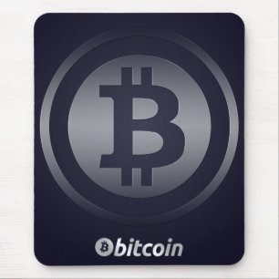 Bitcoin logo mouse pad